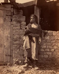 Pater av Libanon med et barn. Fotografi av Charles Lallemand (1826–1904) i «Syria, kostymer, reiser og landskap». 1865. Privat samling.