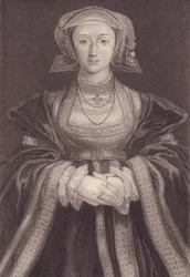 Portrett av Anne av Cleves (1515-1557), dronning av England, gravering