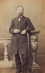 Portrett av Auguste Foucart, skolens direktør sammen med broren Henri Olympe