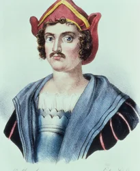 Portrett av Kristoffer Columbus (1441–1506) av Dolfino (lito)