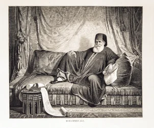 Portrett av Mehemet Ali (1769-1849) visekonge av Egypt Illustrasjon fra Atlas of Egypt