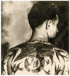 Portrett av Tom Stephen, tatovert av Bert Grimm, ca. 1942 (foto)