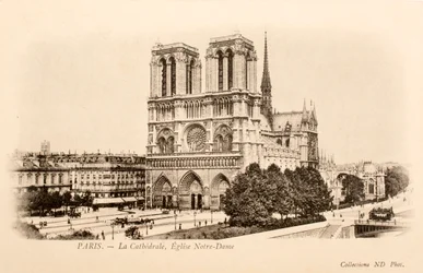 Postkort / Notre Dame / Paris / Seine / Ile de France / Frankrike