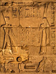 Relieff, Karnak-tempelet, Luxor, Theben, Egypt, Afrika (bilde)