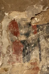 Ribelles. Kirken. Interiør. Apsiden. Veggmaleriene. Detalj. romansk.