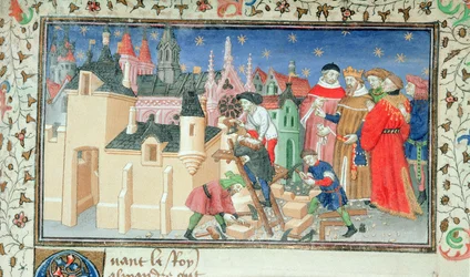 Roy 20 BXX f.82 Alexander den store bygger en by som et minnesmerke over Bucephalus fra 