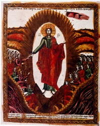 Russisk illustrasjon fra 1800-tallet som viser Kristi oppstandelse ca. 1840