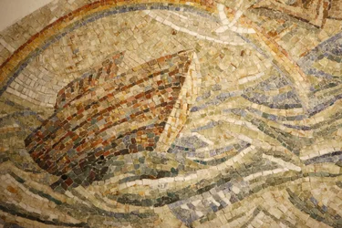 Saint-Maurice klosterbasilika, mosaikk av Madeleine DienerNoas ark, Saint-Maurice, Suisse