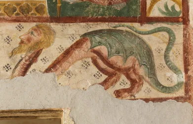 Saint Maria in Sylvis, abby, kirke, fresco, Sesto al Reghena, Friuli, Italia (bilde)