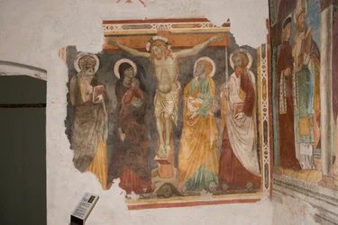Saint Pietro og Paolo kirke, Valvasone, Friuli, Italia (fresco)