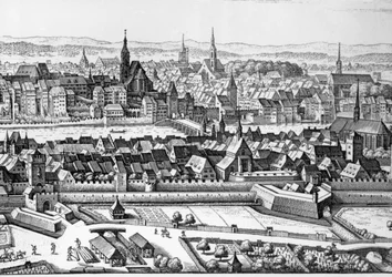Sveits Basel (s/hvitt bilde)
