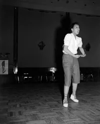 Popsangeren og danseren Josephine Baker på den internasjonale filmfestivalen på Lido di Venezia - 1948