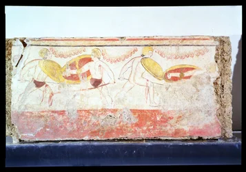 The Battle of the Gladiators, c 3. århundre f.Kr. (fresco) (for detaljer se 85148)