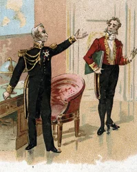 Marineminister Charles Lemercier de Longpré, baron d#39;Haussez, erklærte til Englands ambassadør Charles Stuart ved erobringen av Alger i april 1830: «Hvis du ønsker et diplomatisk svar, vend deg til rådets president, hvis 