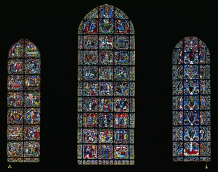 The Passion, The Nativity and the Tree of Jesse (farget glass) (for detaljer 98063-64)