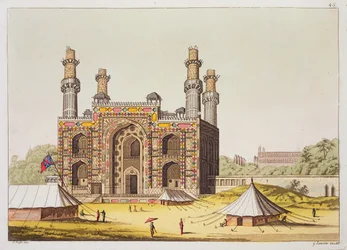 Mughal-keiseren Akbars grav, fra 