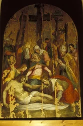 Deponeringen, Luca Signorelli, Volterra bildegalleri, Toscana, Italia