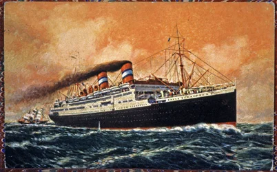 Linjeskipet Conte Grande, ca. 1930 (illustrasjon)