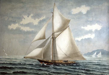 Seilbåten La Bettina, slutten av 1800-tallet (akvarell)