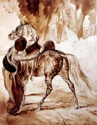 Turk ridd på en hest. 1835 av Karl Pavlovitsj Brjullov (1799–1852), russisk maler. Han regnes som en nøkkelfigur i overgangen fra russisk nyklassisisme til romantikk.