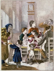 Helligtrekongersaften-kake, ca. 1890 (gravering)