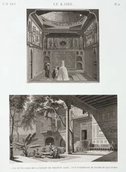 To eksempler på islamsk arkitektur, Kairo, Egypt, ca 1798