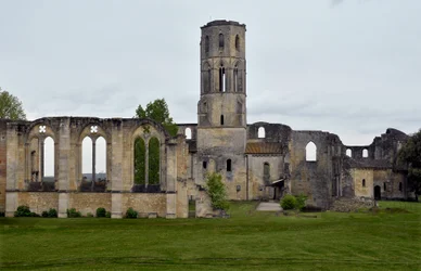 Utsikt over La Sauve Maggiore, klosteret La Sauve-Maggiore i Gironde. 1000-tallet.