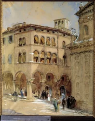 Utsikt over Modene. Akvarell av E. Cappelli. Museo Civico de Modene.