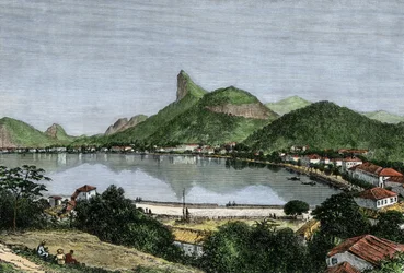 Utsikt over havnen i Rio de Janeiro, Brasil