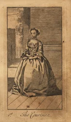 Ung dame snurrer på en gate