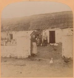 Et karakteristisk hjem, Ballintoy Village, County Antrim, Irland, 1900.