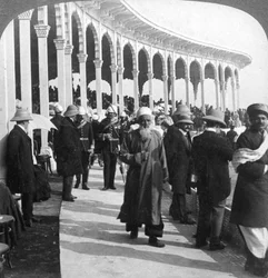 Samling ved det store Durbar Amphitheatre, Delhi, India, 1903.
