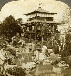 Japansk hage på verdensutstillingen, St Louis, Missouri, USA, 1904.