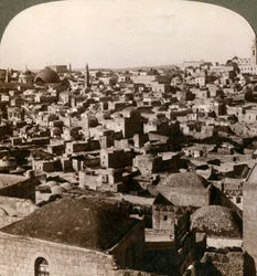 Jerusalem, sett fra den nordlige muren, Palestina, 1897.