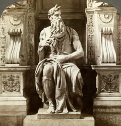 Michelangelos statue av Moses, kirken San Pietro in Vincoli, Roma, Italia