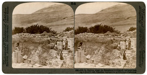 Mount Gerizim, hvor samaritanerne tilbad, Palestina, 1900.