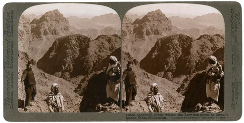 Moses-fjellet, der loven ble gitt til Israels leder, Sinai-ørkenen, 1900-årene.