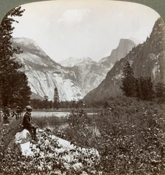 North Dome, Half Dome and Clouds Rest, Yosemite Valley, California, USA, 1902