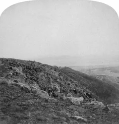 Sørskråningen til Spion Kop, Sør-Afrika, Boer War, 1901.