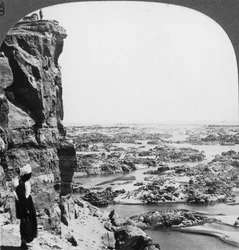 Nilens andre katarakt sett fra sørvest, Egypt, 1905.