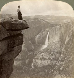 Utsikt fra Glacier Point, Yosemite Valley, California, USA, 1902.