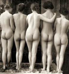 Kvintett av kvinnelige akter, ca. 1900