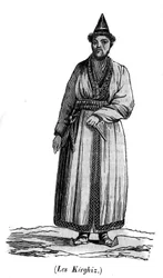 A Kyrgyz in the 19th century. Turkic people who lived since antiquite, the middle Yenissei valley (Kyrgyzstan or Kyrgyzstan or Kyrgyzstan)