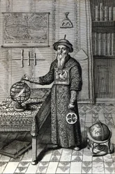 Adam Schall, astronom (1592-1666) i mandarin-drakt i Pekin-observatoriet, i "Kina" av Athanase Kircher (eller Athanasius Kircheri)