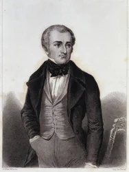 Adolphe Thiers (1797-1877) - gravering i "Historien om det politiske og private livet til Louis Philippe"