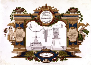 Reklame for en bygger av Jacquard Loom "" Caillot de Lyon"". 1840.