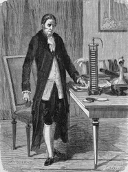 Alexander (Alessandro) Volta built, in December 1799, the electric motor (or battery). In” Album de la Science””, Éditions Jouvet