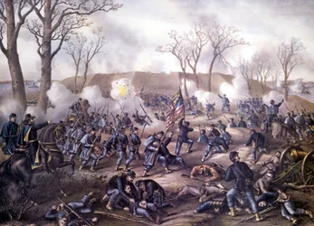Amerikansk borgerkrig (1861 - 1865): Første slaget ved Fort Donelson (Tennessee) 16. februar