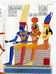 Amon - re, Ptah, Mut - i "" Monuments of Egypt and Upper Nubia"" av Ippolito Rosellini (Rossellini).