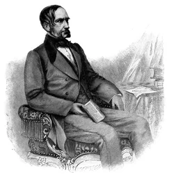 Anton von Schmerling , østerriksk politiker - gravering - Portrett av Anton von Schmerling (1805-1893), østerriksk advokat og politiker